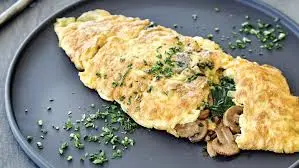 Spinach and Mushroom Omelette: 